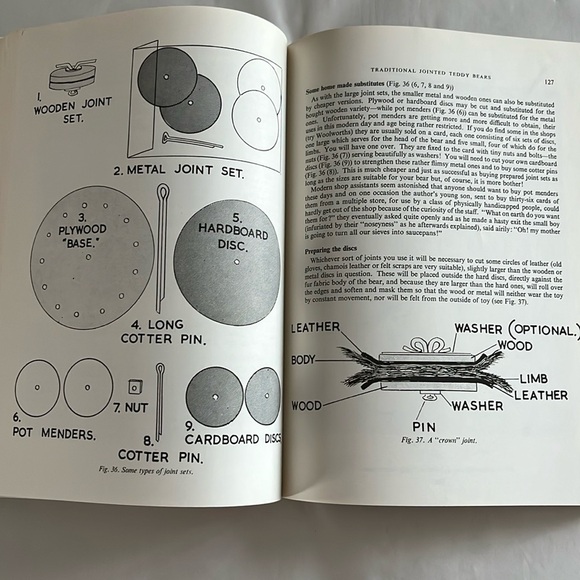 NWT Teddy Bears How to Make Them Margaret Hutchings BOOK 1977 Patterns Vintage - Picture 15 of 17